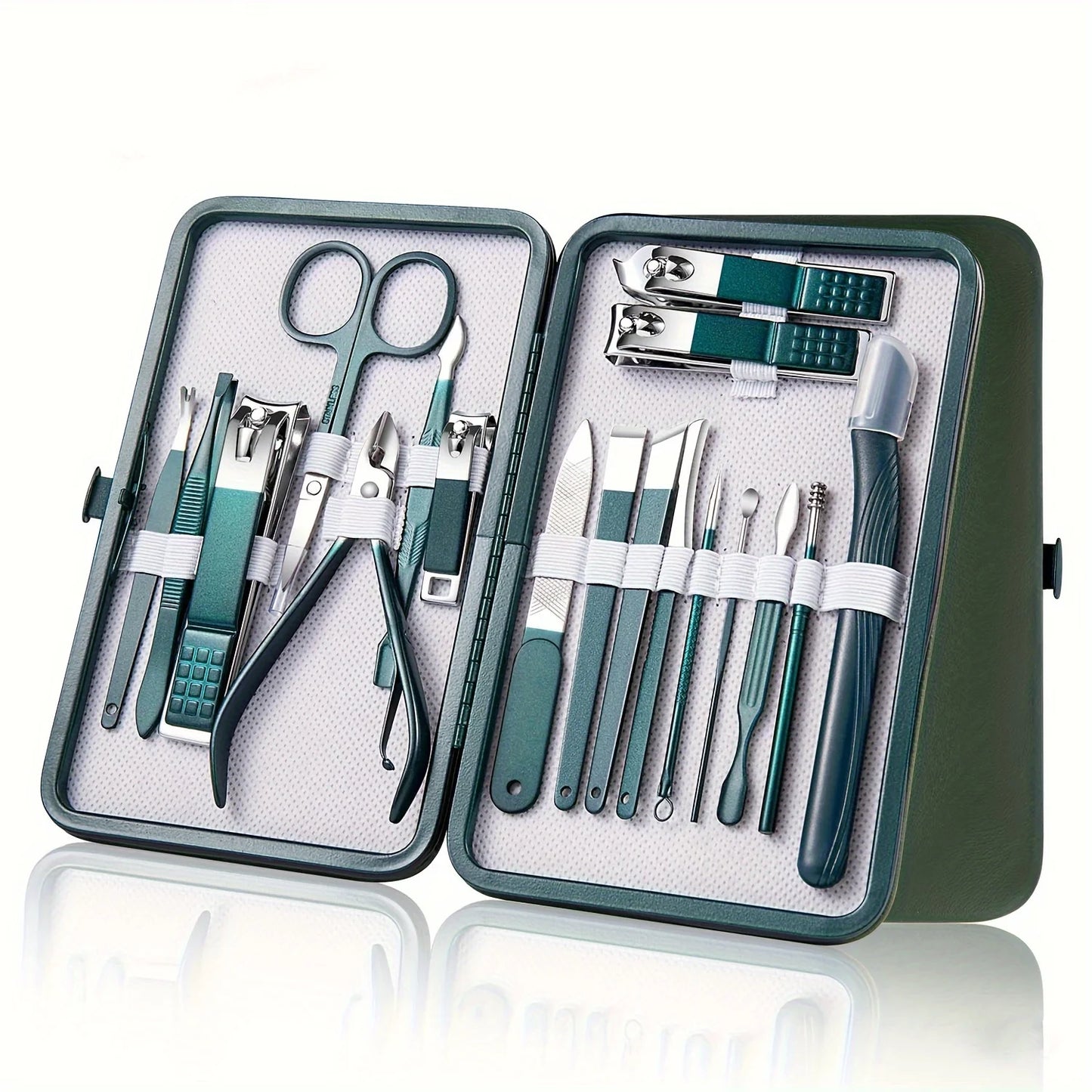 Premium Stainless Steel Manicure & Pedicure Kit – 7/10/12/18 Piece Nail Care Set with Travel Case