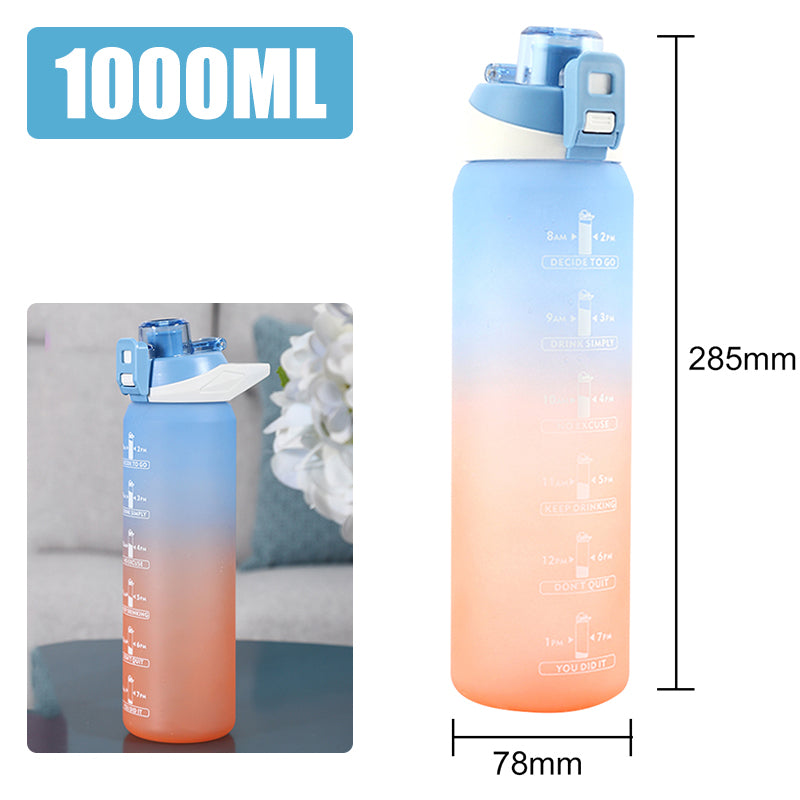 Motivational Sports Water Bottle with Time Marker – Leak-Proof Design for Fitness & Outdoor Use