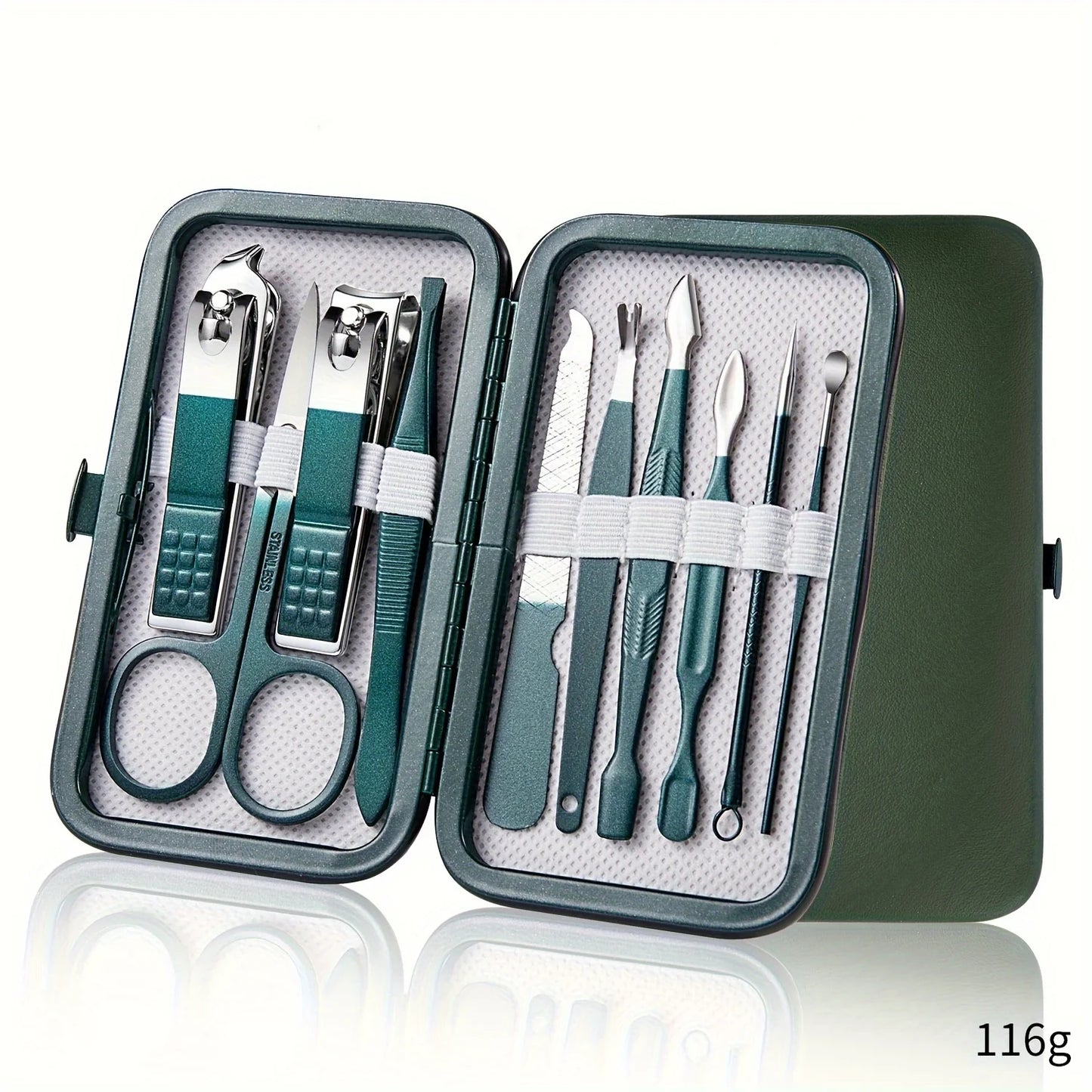 Premium Stainless Steel Manicure & Pedicure Kit – 7/10/12/18 Piece Nail Care Set with Travel Case