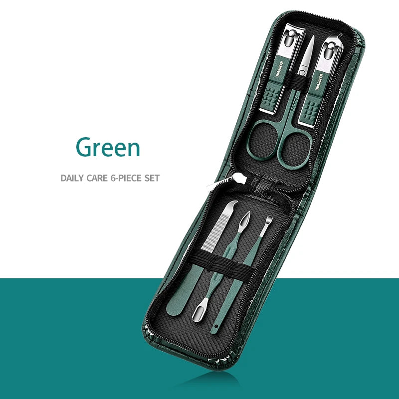 Premium Stainless Steel Manicure & Pedicure Kit – 7/10/12/18 Piece Nail Care Set with Travel Case